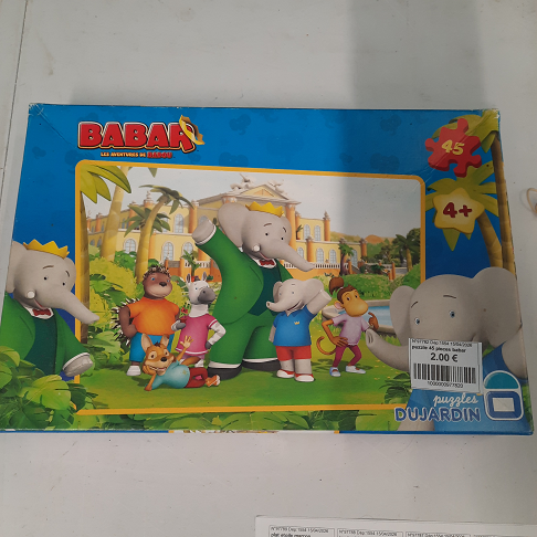 puzzle 45 pieces babar
