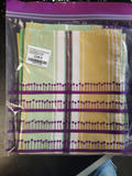 4 serviettes de table rayures jaune /vert