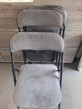 4 chaises pliantes dossier velours
