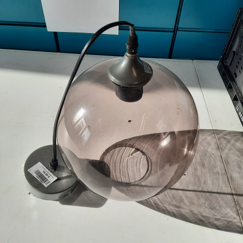 Lustre en verre fumé noir