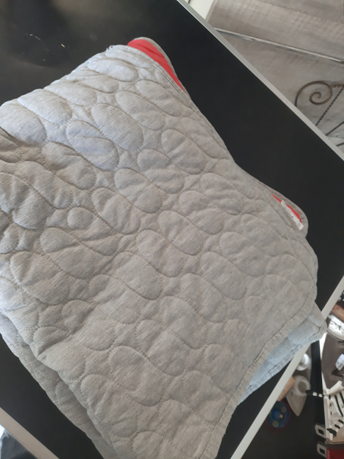 Plaid gris corail