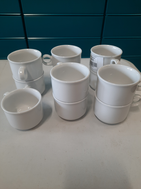 11 tasses café blanche