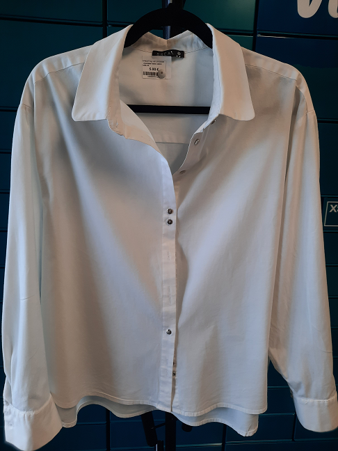 chemisier blanc coton taille XL