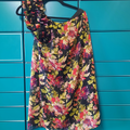 Robe One shoulder fleurs