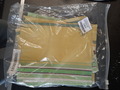 4 serviettes de table rayures jaune /vert