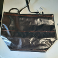 Sac marron/sequins grand format