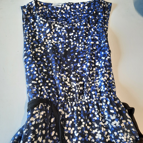 Robe bleue à pois XL