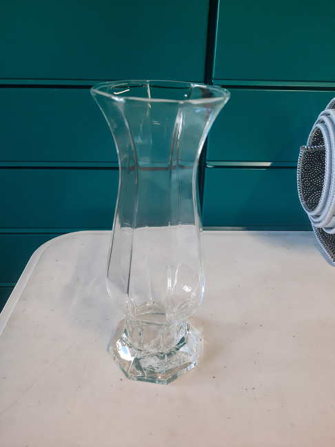 vase verre transparent 20cm de haut