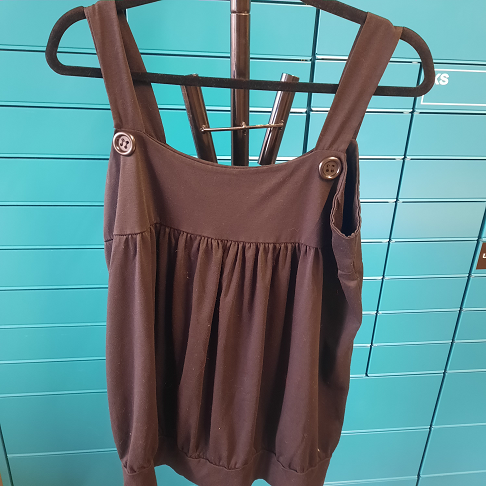 haut femme noire sans bretelle