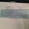 Plaque émaillée, respecte tes parents cadre