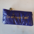 Etui à lunettes, doublé,  " En un coup d'oeil "