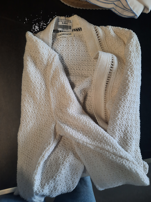 gilet blanc cache cache (M)