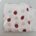 Foulart beige à pois rouge