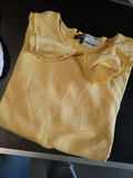 tee-shirt bonobo col claudine jaune