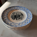 lot 7 assiettes Jules Vieillard "les beaux jours de la vie"