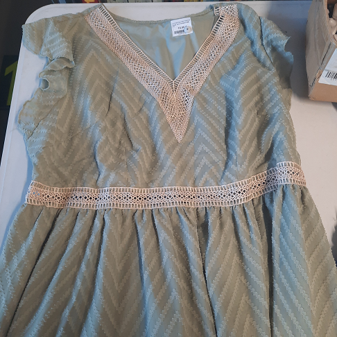 Robe verte bohème taille XL