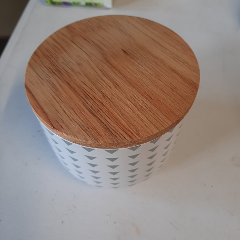 Boite à épices couvercle bois