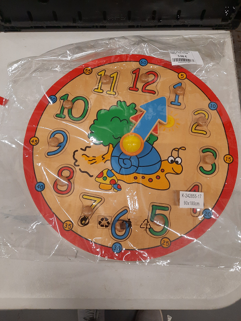 puzzle en bois horloge  chiffres