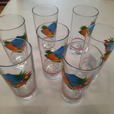 7 verres pelicans