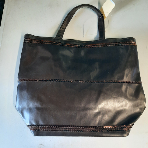 Sac marron/sequins petit format