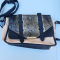 sac rose gris croco