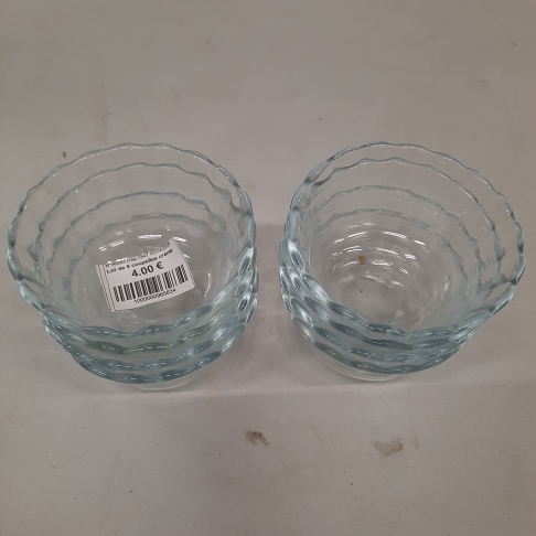 Lot de 8 coupelles crème