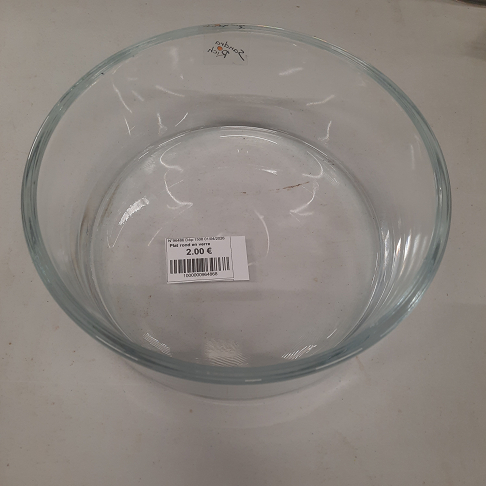 Plat rond en verre