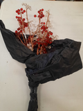 5 branches perles rouge et blanche déco