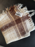 carré tissé marron/beige foulard