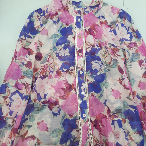 Chemisier imprimé fleurs Peace n' Love           S/M