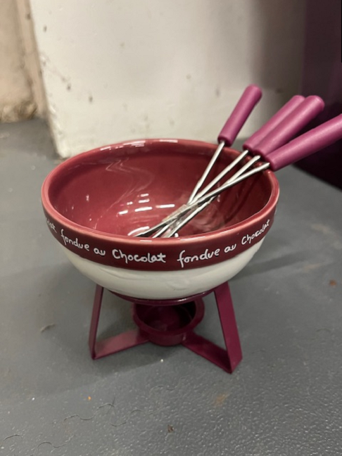 Fondue chocolat vaisselle