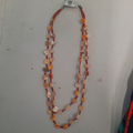 Collier double rang orange