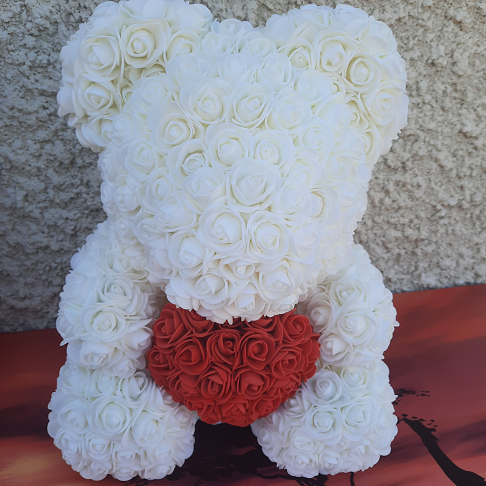 nounours en roses