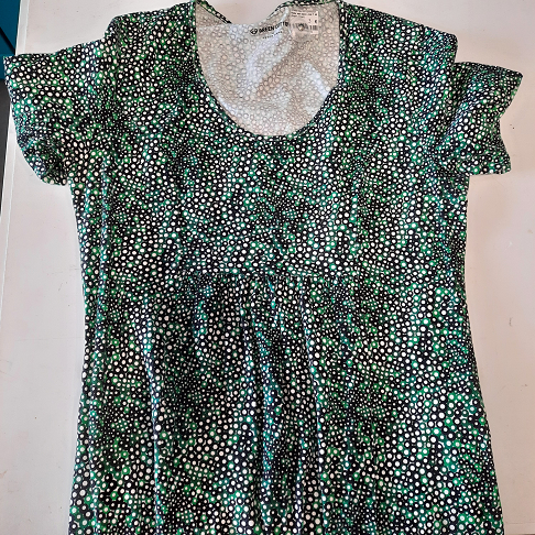 Robe, vert blanc ,noir T 40 (Green coton)
