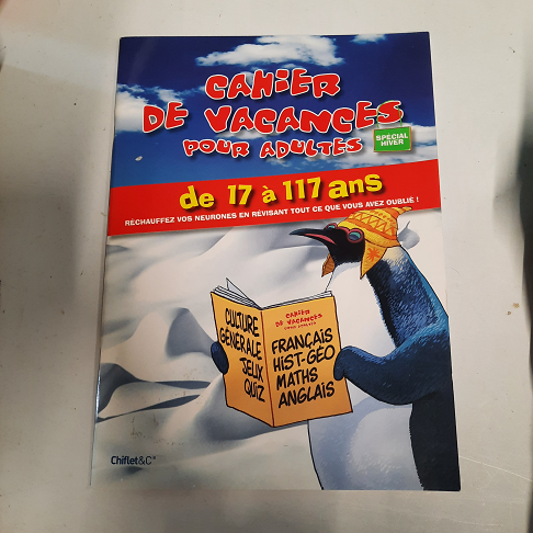 Cahier de vacances pour adultes de 17 à 117 ans neuf