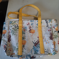 Sac à anse et pochette fleurs