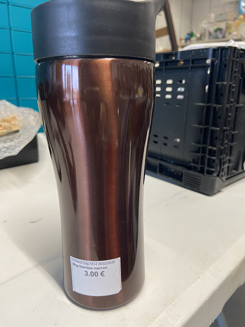 Mug thermos marron