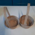 Lot de 2 corbeille en jute.