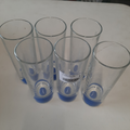 6 verres fond bleu