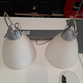 lustre alu blanc 2 suspensions