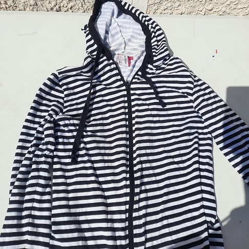 Gilet taille 38 40 rayé trois euros robe bleue taille 38