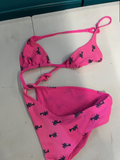 Maillot de bain taille 16 ans rose palmier