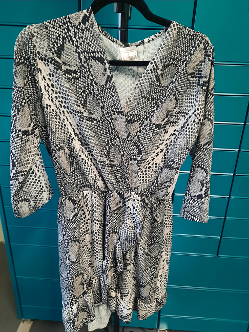 robe style leopard noire