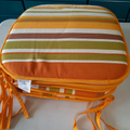LOT DE 6 COUSSINS DE JARDIN JAUNE
