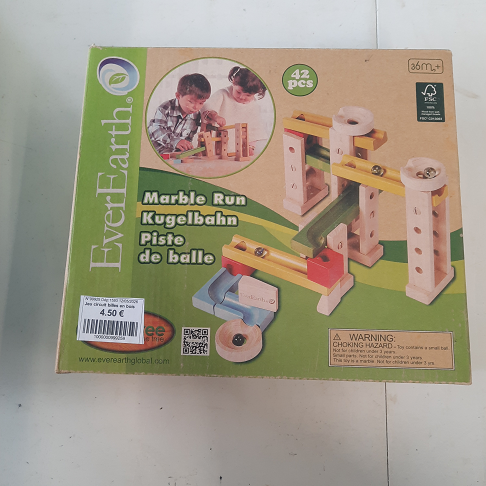 Jeu circuit billes en bois