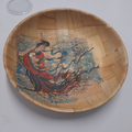 Plateau rond en bambou  Vintage