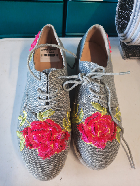 chaussures compensées jean et fleur t 38