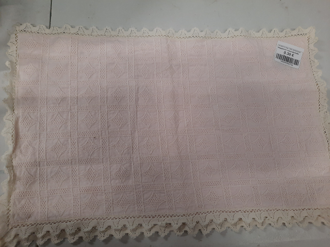 Napperon rose+dentelle