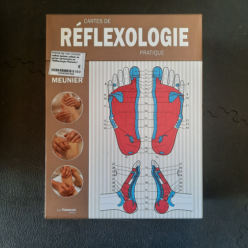 coffret (jamais utilisé) de cartes cartonnées en "Réflexologie Plantaire" beauté
