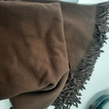 Poncho marron en polaire avec col montant